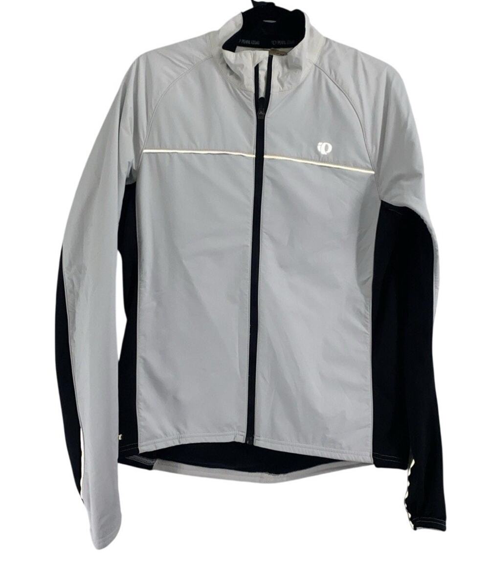 Pearl Izumi Elite Cycling Jersey Jacket White Black Full Zip Size M